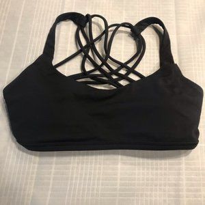 Lululemon Free to Be Wild Black Sports Bra Sz 6